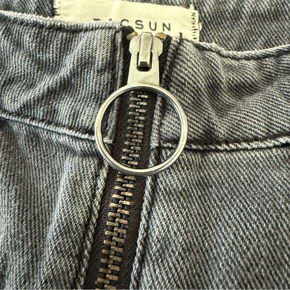 PacSun Washed Black Mini Frayed Pencil Skirt Casual - Picture 3 of 8